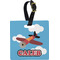 Airplane Personalized Square Luggage Tag