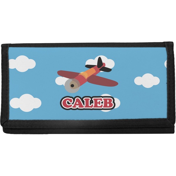 Custom Airplane Canvas Checkbook Cover (Personalized)