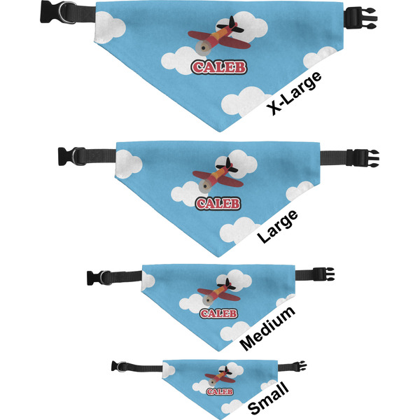 Airplane Pet Bandana Sizes