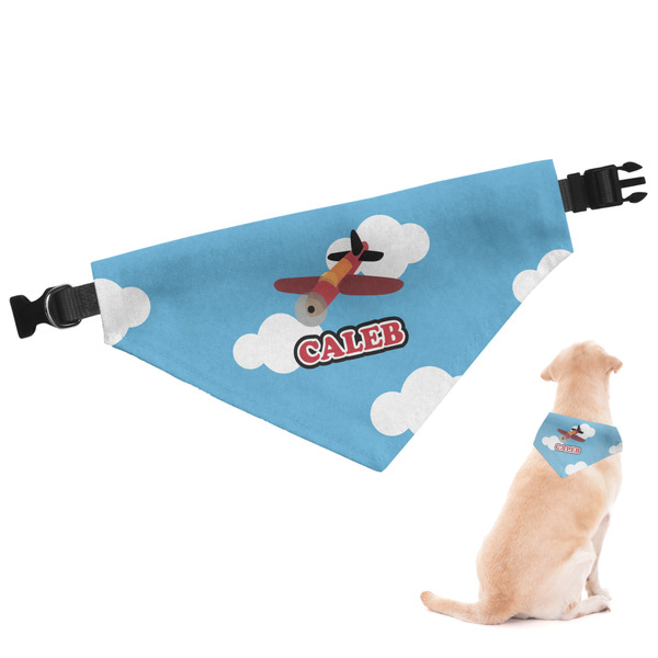Custom Airplane Dog Bandana - Large (Personalized)