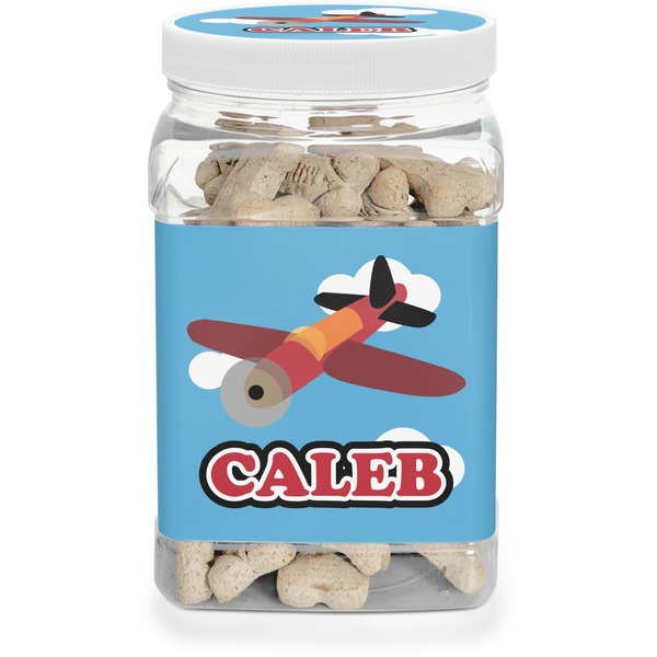 Custom Airplane Dog Treat Jar (Personalized)