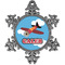 Airplane Vintage Snowflake Ornament (Personalized)