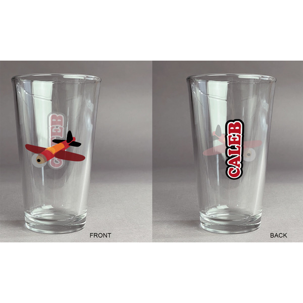 Airplane Pint Glass - Two Content - Approval