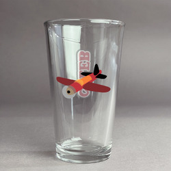 Airplane Pint Glass - Full Color Logo (Personalized)