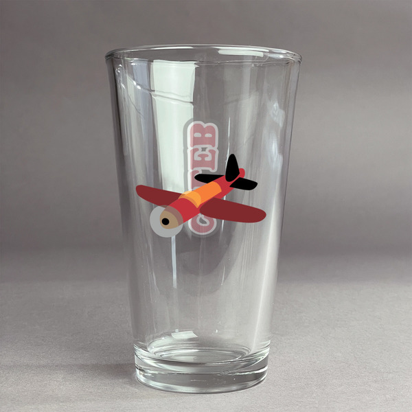 Custom Airplane Pint Glass - Full Color Logo (Personalized)