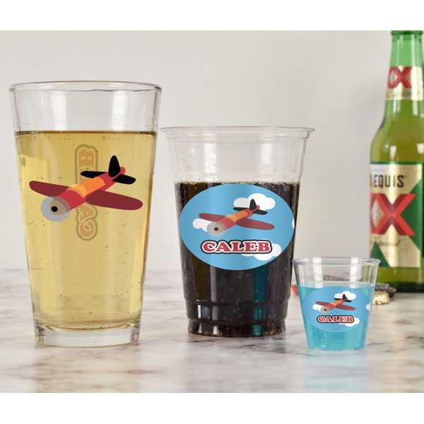 Airplane Pint Glass - Two Content - In Context