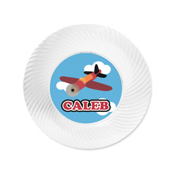 Airplane Plastic Party Appetizer & Dessert Plates - 6" (Personalized)