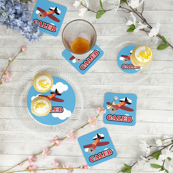 Airplane Plastic Party Appetizer & Dessert Plates - In Context