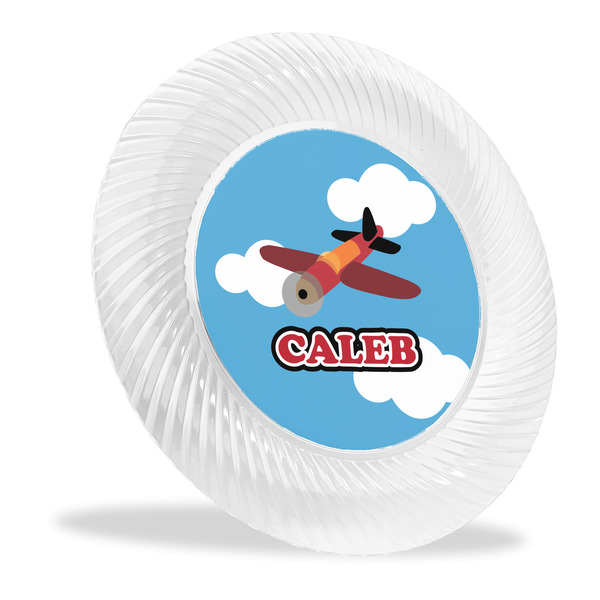 Custom Airplane Plastic Party Dinner Plates - 10" (Personalized)