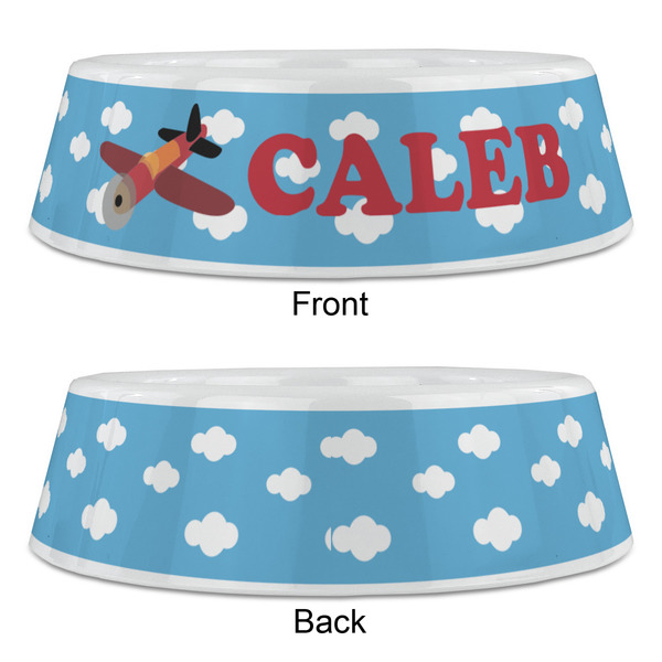 Airplane Plastic Pet Bowls - Large - APPROVAL