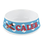Airplane Plastic Dog Bowl - Small (Personalized)