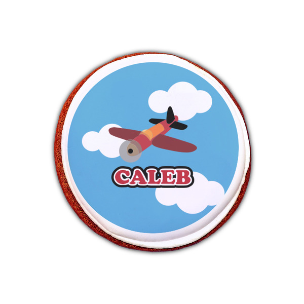 Airplane Printed Icing Circle - XSmall - On Cookie