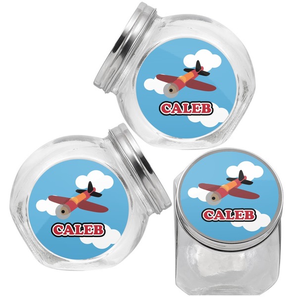 Airplane Puppy Treat Jar - Top Left Right