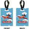 Airplane Rectangle Luggage Tag (Front + Back)