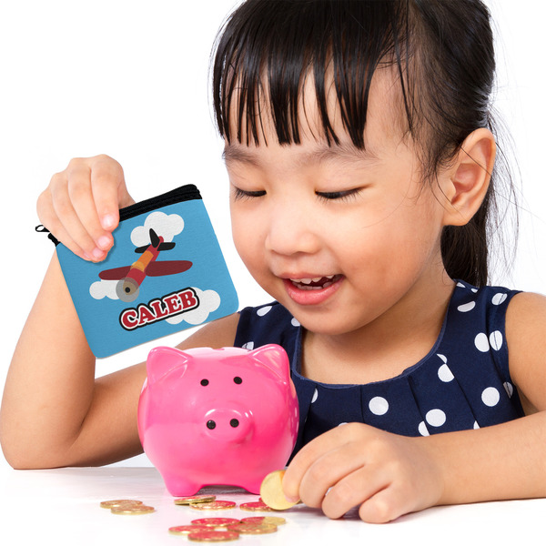 Airplane Rectangular Coin Purses - LIFESTYLE (child)