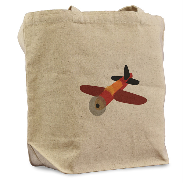 Custom Airplane Reusable Cotton Grocery Bag