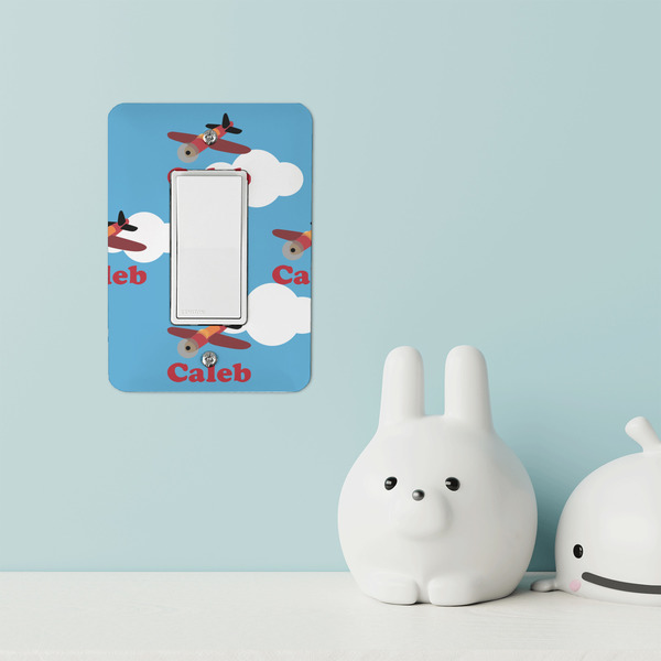 Airplane Rocker Light Switch Covers - Single - IN CONTEXT