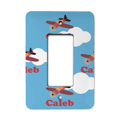 Airplane Rocker Style Light Switch Cover - Single Switch (Personalized)