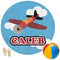 Airplane Round Beach Towel (Personalized)