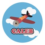 Airplane Round Decal (Personalized)
