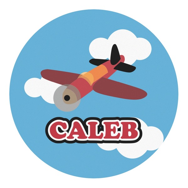 Custom Airplane Round Decal - Small (Personalized)