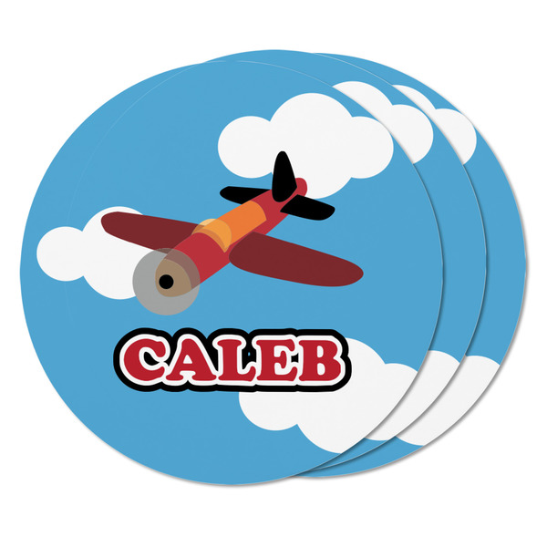 Airplane Round Fridge Magnet - THREE