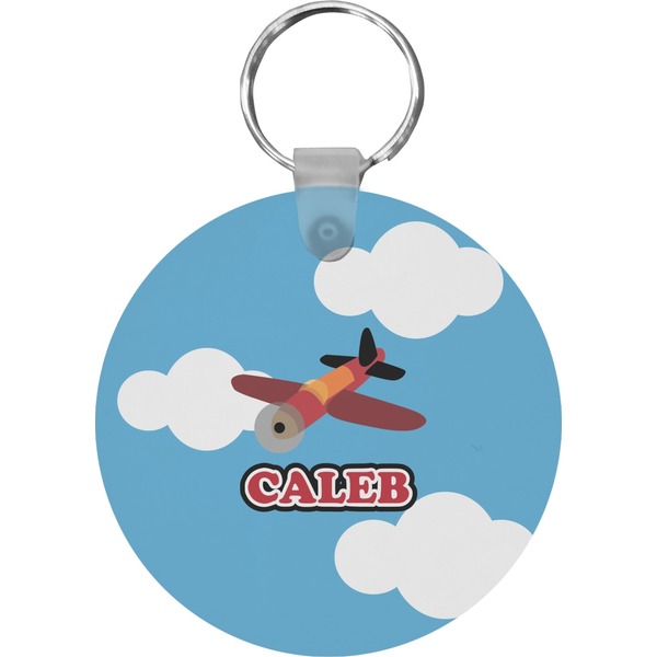 Airplane Round Keychain (Personalized)