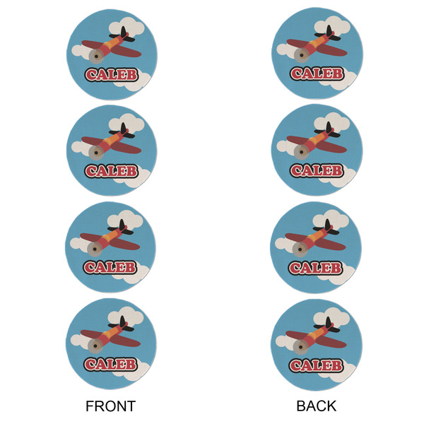 Airplane Round Linen Placemats - APPROVAL Set of 4 (double sided)