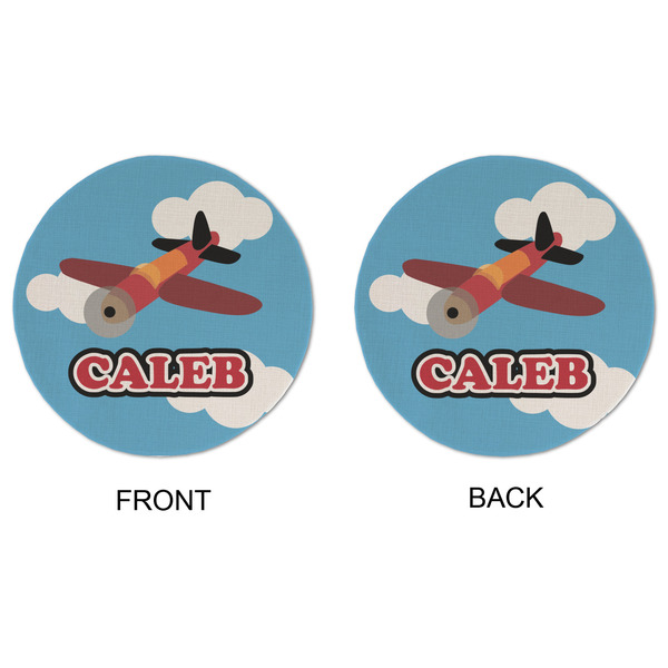 Airplane Round Linen Placemats - APPROVAL (double sided)