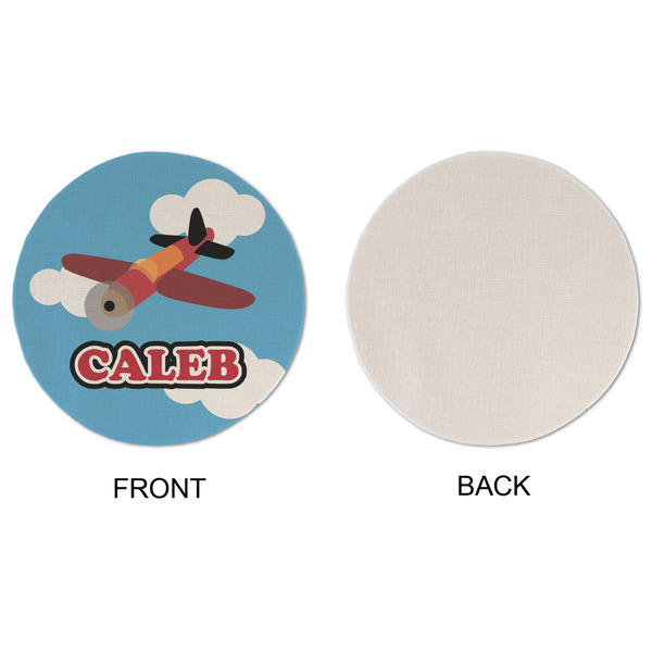 Airplane Round Linen Placemats - APPROVAL (single sided)