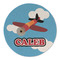 Airplane Round Linen Placemat - Single Sided (Personalized)