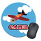Airplane Round Mouse Pad