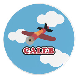 Airplane Round Stone Trivet (Personalized)