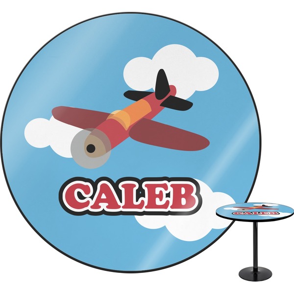Custom Airplane Round Table - 30" (Personalized)