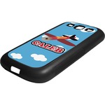 Airplane Rubber Samsung Galaxy 3 Phone Case (Personalized)