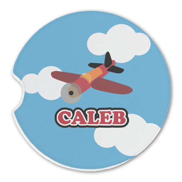 Custom Airplane Sandstone Car Coaster - Single (Personalized)