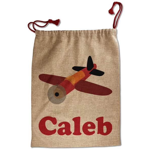 Custom Airplane Santa Sack - Front