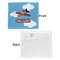 Airplane Security Blanket - Front & White Back View