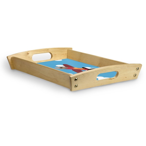 Airplane Serving Tray Wood Small - Corner