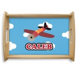 Airplane Natural Wooden Tray - Small (Personalized)