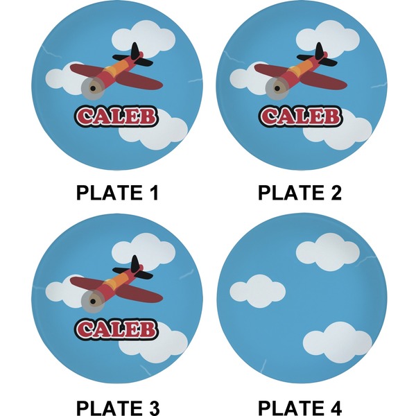 Airplane Set of Appetizer / Dessert Plates (Approval)