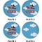 Airplane Set of Appetizer / Dessert Plates (Approval)