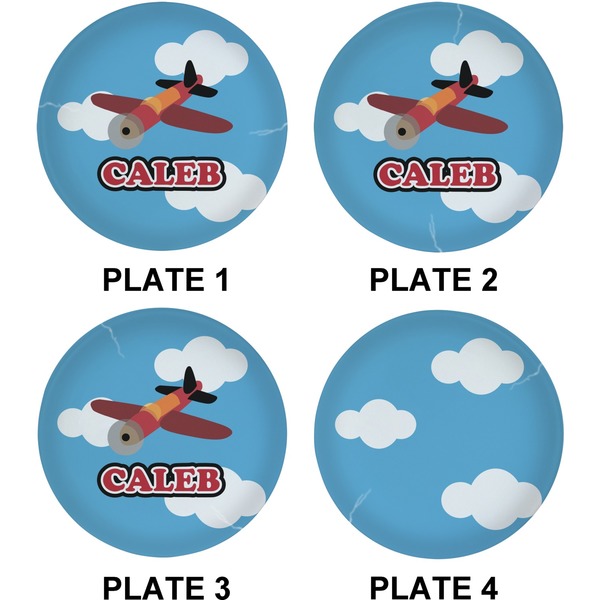 Airplane Set of Lunch / Dinner Plates (Approval)