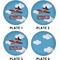 Airplane Set of Lunch / Dinner Plates (Approval)