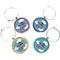 Airplane Wine Charms (Set of 4) (Personalized)