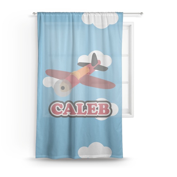 Custom Airplane Sheer Curtain (Personalized)