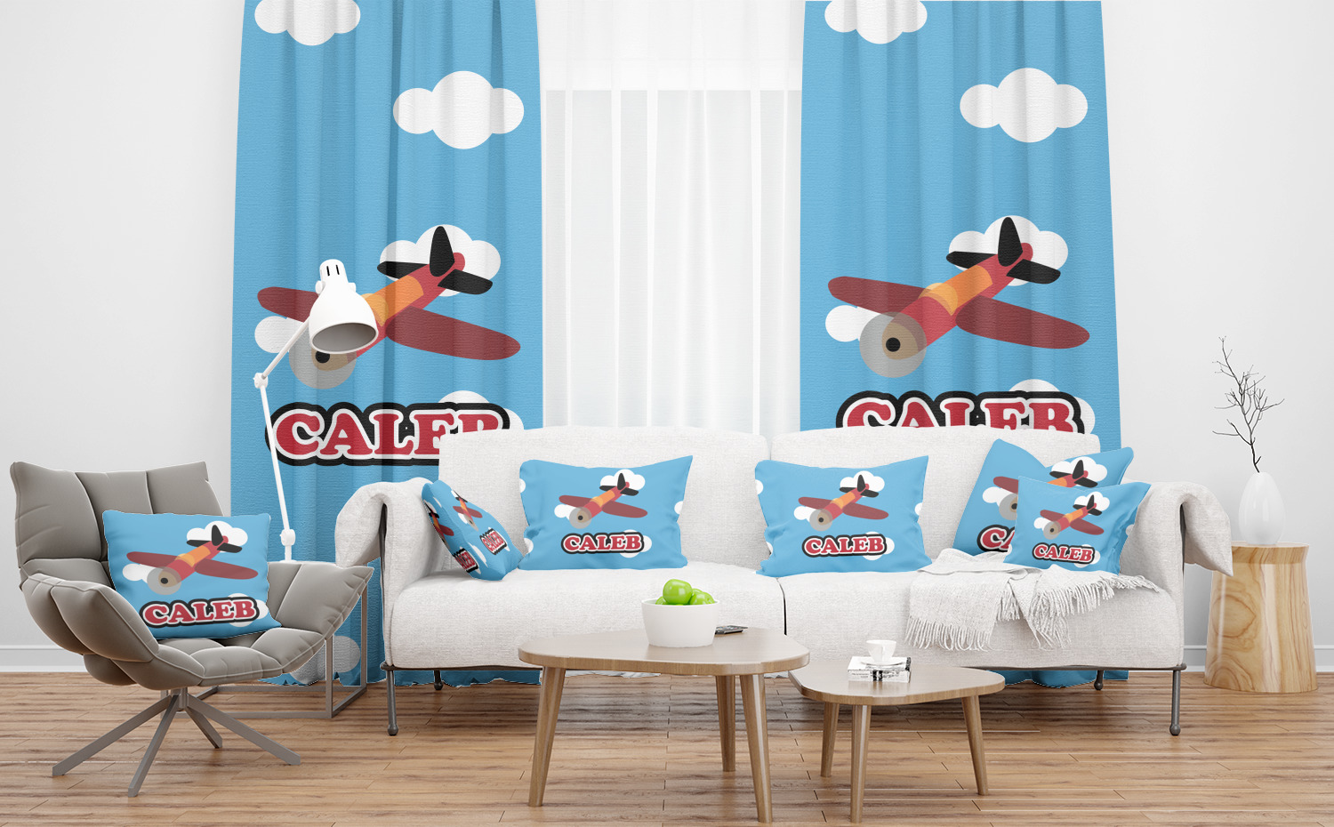 Custom Airplane Curtain (Personalized) | YouCustomizeIt