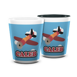 Airplane Ceramic Shot Glass - 1.5 oz (Personalized)