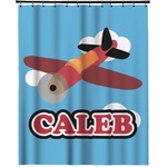 Airplane Extra Long Shower Curtain - 70"x84" (Personalized)