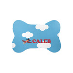 Airplane Bone Shaped Dog Food Mat (Small) (Personalized)